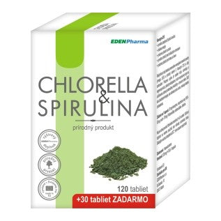 Chlorella & Spirulina 120+30tbl zadarmo