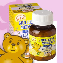 Mullerove medvedíky Vitamín C s príchuťou citróna 45tbl