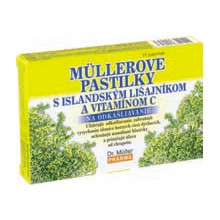 MÜLLEROVE PASTILKY s islandským lišajníkom a vitamínom C 12 pastiliek