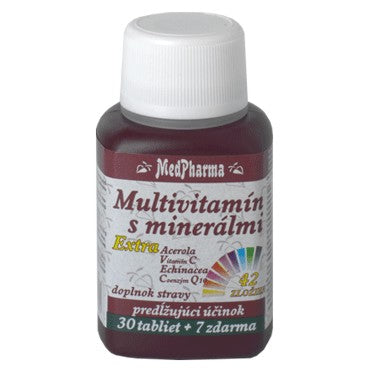 MedPharma Multivitamín s minerálmi extra 42 zložiek 30 + 7 tabliet