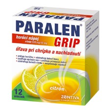 Paralen Grip horúci nápoj citrón 12 vreciek