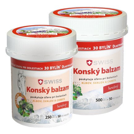 SWISS Konský balzam hrejivý 250+50ml navyše
