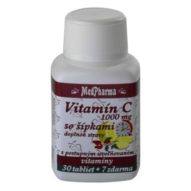 Vitamín C 1000 mg so šípkami 30+7tbl zdarma