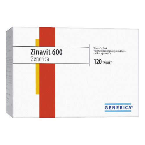 Zinavit 600, s príchuťou pomaranča 120tbl