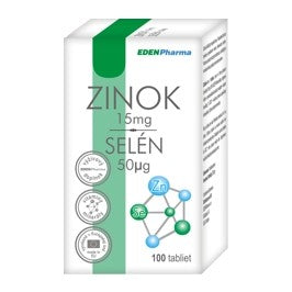 EdenPharma Zinok + Selén 100 tabliet