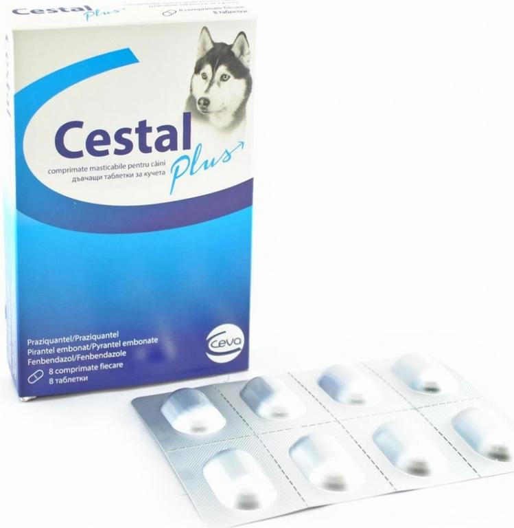 Ceva Cestal Plus tablety pre psov 8 tbl.
