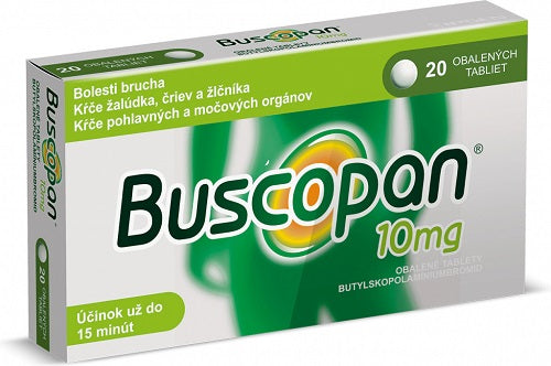 Buscopan tablety 10 mg, 20 ks