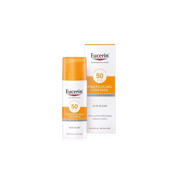 Eucerin Sun fluid na opaľovanie Anti-Age SPF50 50 ml