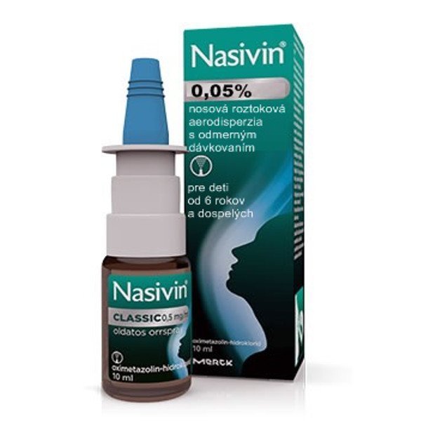 Nasivin 0,05% nosový sprej pre dospelých 10ml