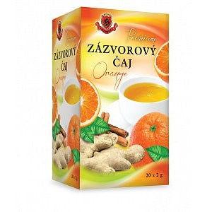 HERBEX Premium ZÁZVOROVÝ ČAJ Orange bylinný čaj 20x2 g (40 g)