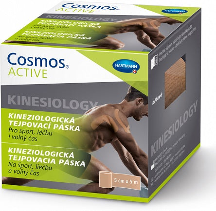 Cosmos ACTIVE Kineziologická tejpovacia páska béžová 5cm x 5m 1 ks