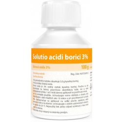 Bórová voda 3% - Solutio acidi borici 3%, dermálny roztok 100g