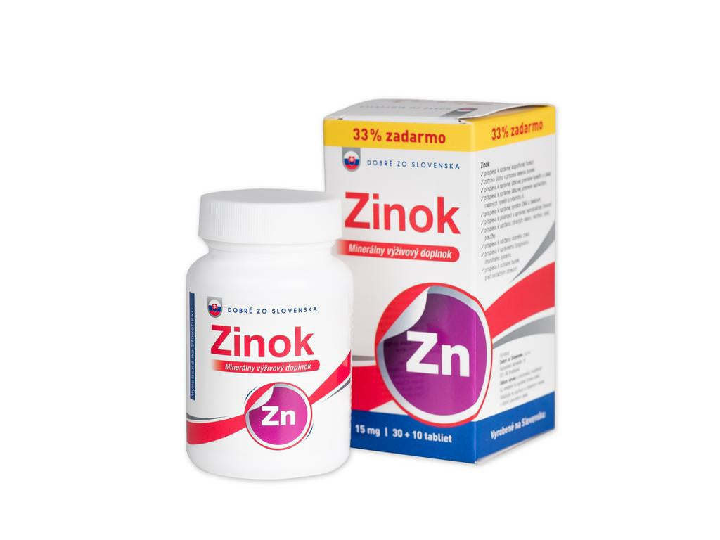 Dobré zo Slovenska Zinok 15 mg tbl 30+10 zadarmo