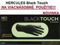 HERCULES Black Touch ochranné rukavice, 10ks latexové veľké "L" čierne, na viacnásobné použitie
