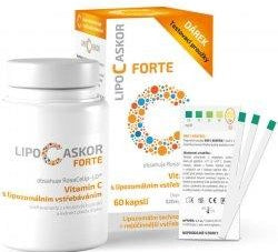 LIPO C ASKOR Forte 60 kapsúl + darček testovacie prúžky
