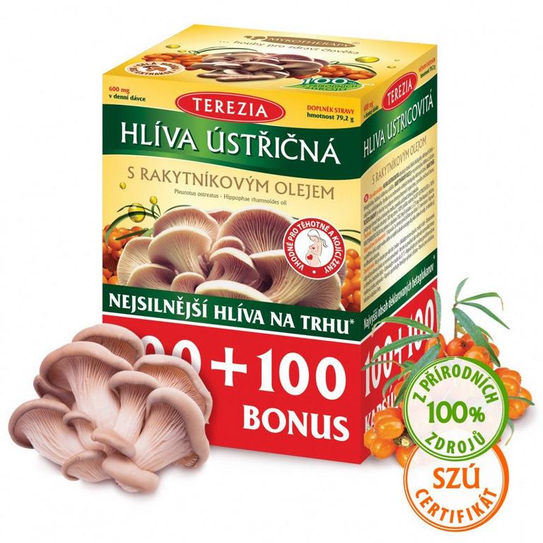 Terezia Company Hliva ustricová s rakytníkovým olejom 100 + 100 kapsúl