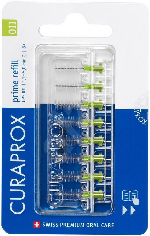 Curaprox CURAPROX CPS 011 prime refill zelená medzizubné kefky bez držiaka 8 ks