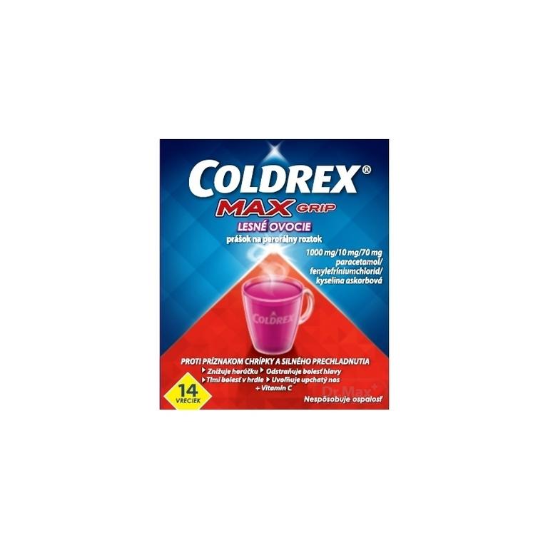 COLDREX MAXGRIP LESNÉ OVOCIE plo por 7,6 g (vre.papier/PE/Al/PE) 1x14 ks
