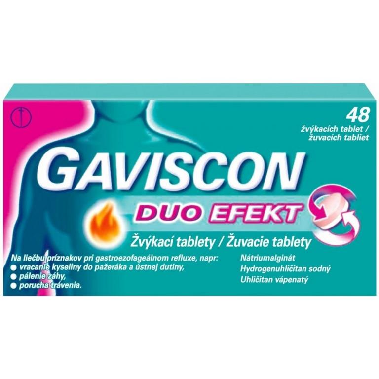 Gaviscon Duo Efekt žuvacie tablety 48ks