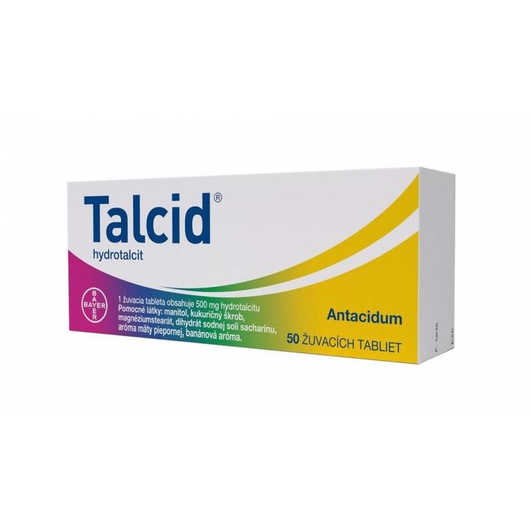 Talcid 500mg 50 žuvacích tablet