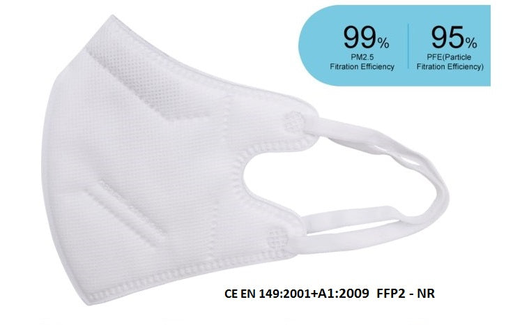 Respirátor FFP2 detské biele, 10ks