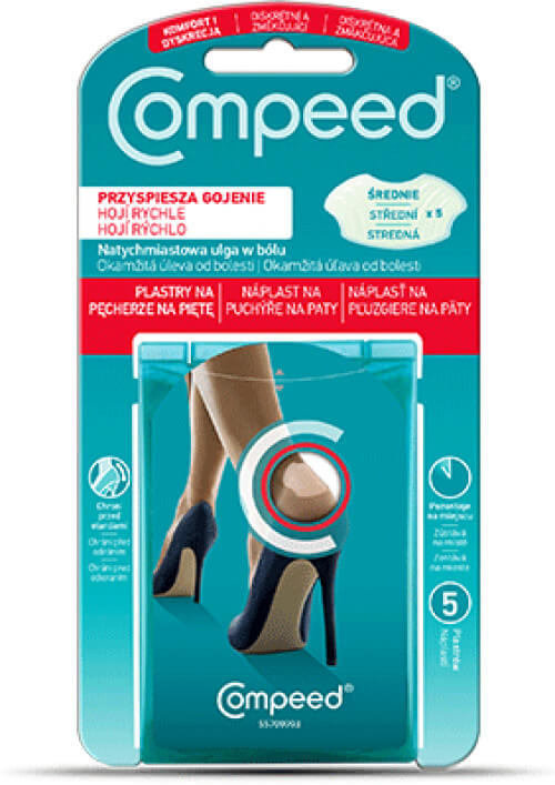 COMPEED Náplasť na pľuzgiere na päty 5 ks