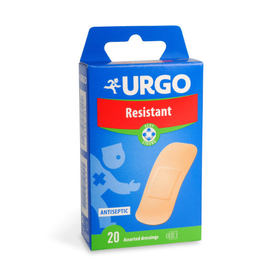 Urgo Resistant náplasť 3 veľkosti 6 ks 20 x40 mm, 10 ks 19 x 72 mm, 4 ks 34 x 72 mm