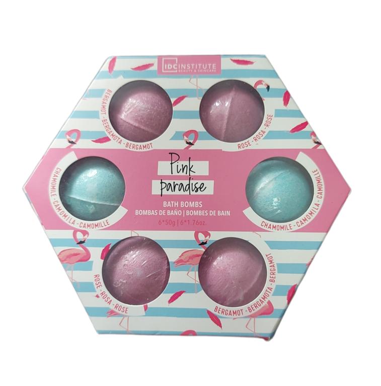 IDC INSTITUTE BATH BOMBS PINK PARADISE set 6