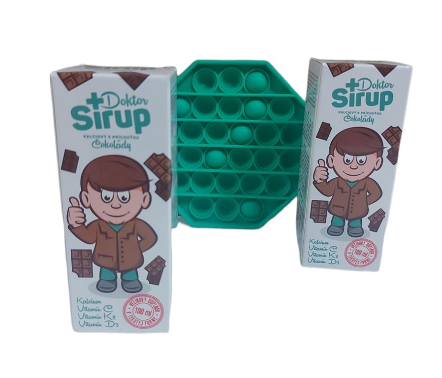 Doktor Sirup kalciový sirup s príchuťou čokolády 100 ml