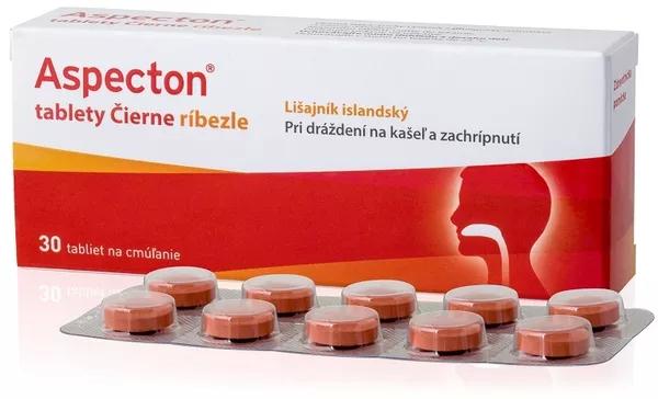 Aspecton tablety Čierne ríbezle s islandským lišajníkom 1x30 ks