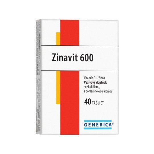 Zinavit 600, s príchuťou pomaranča 40tbl