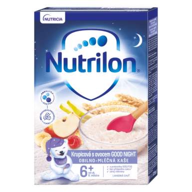NUTRILON Obilno-mliečna kaša krupicová s ovocím GOOD NIGHT 225 g