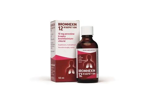 Bromhexin 12 kvapky KM gtt.por.1 x 50 ml