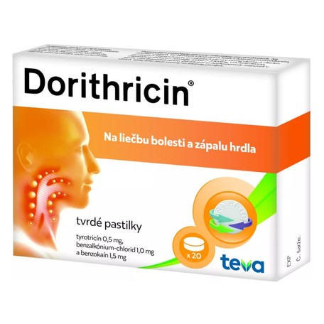 Dorithricin, tvrdé pastilky 20ks