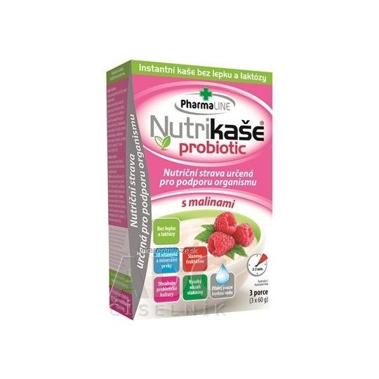 Nutrikaše probiotic s malinami 3 x 60 g