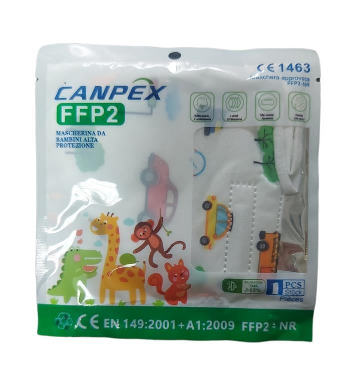Respirátor FFP2 detský - auto 1 ks + 1 ks ZADARMO