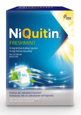 NIQUITIN Freshmint 4 mg liečivé žuvačky 100 kusov