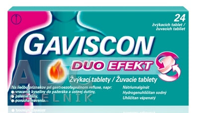 Gaviscon Duo Efekt žuvacie tablety 24ks