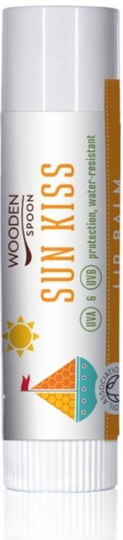Wooden Spoon Opaľovací balzám na pery SUN KISS WoodenSpoon 4,3 ml