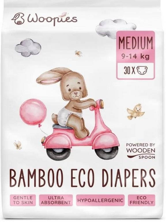 WoodenSpoon Woopies EKO MEDIUM 9-14 kg 30 ks