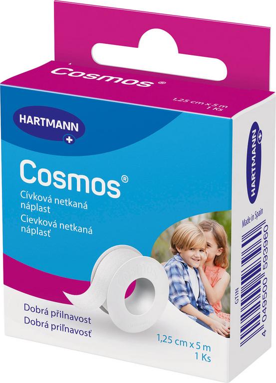 COSMOS Cievková jemná (POR) náplasť fixačná z netkaného textilu (1,25cmx5m) 1x1 ks