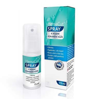 HEMACUT Spray sprej na hojenie poranení kože 15 ml