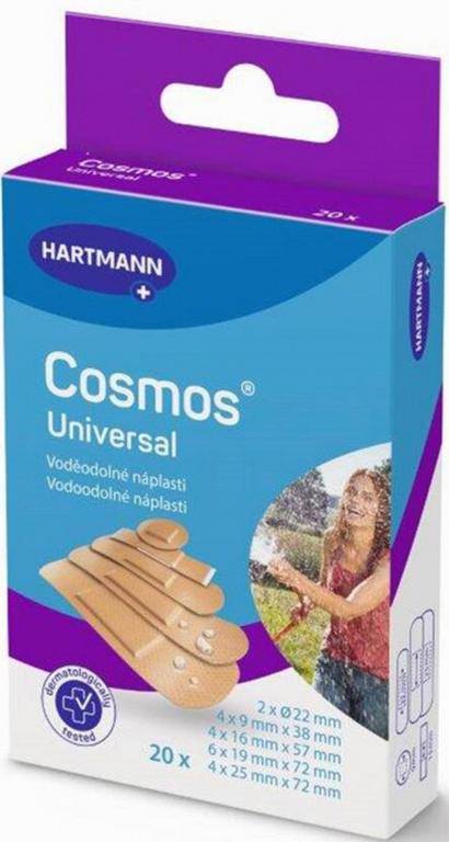 COSMOS Vode odolná náplasť na rany, 5 veľkostí 20ks