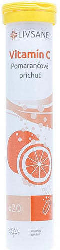 Livsane Vitamín C pomaranč 20 šumivých tabliet