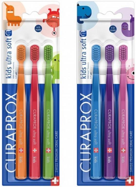 CURAPROX CS 5500 Kids ultrasoft detská zubná kefka 3 ks