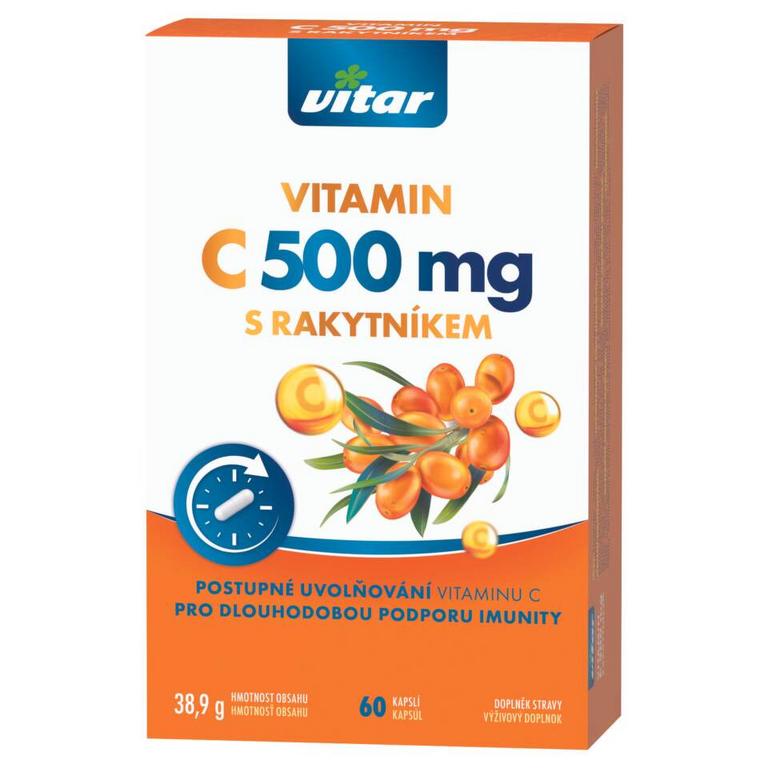 Revital PREMIUM VITAMÍN C 500 mg S RAKYTNÍKOM 60 kapsúl