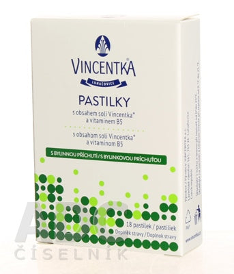 Vincentka Pastilky bylinné 18ks