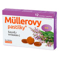 MÜLLEROVE PASTILKY so šalviou a vitamínom C 12 kusov