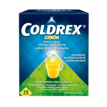 Coldrex horúci nápoj citrón 14 vreciek