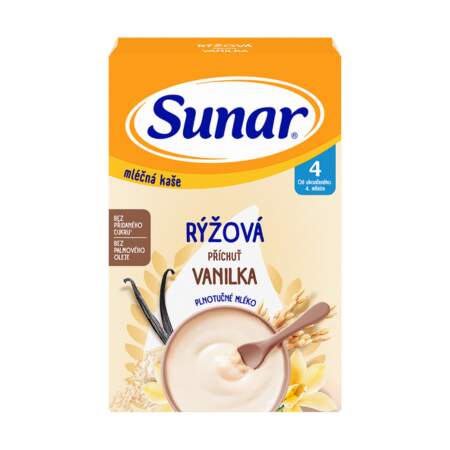 Sunar mliečna kaša ryžová vanilková 210 g